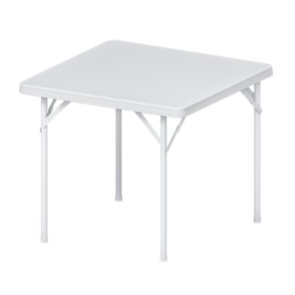Square Trestle Table - White Legs