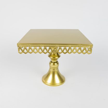 Square Cake Stand - Gold