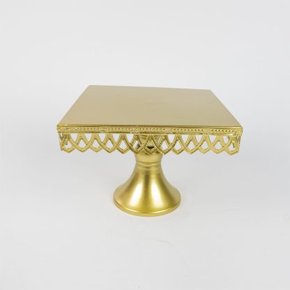 Square Cake Stand - Gold