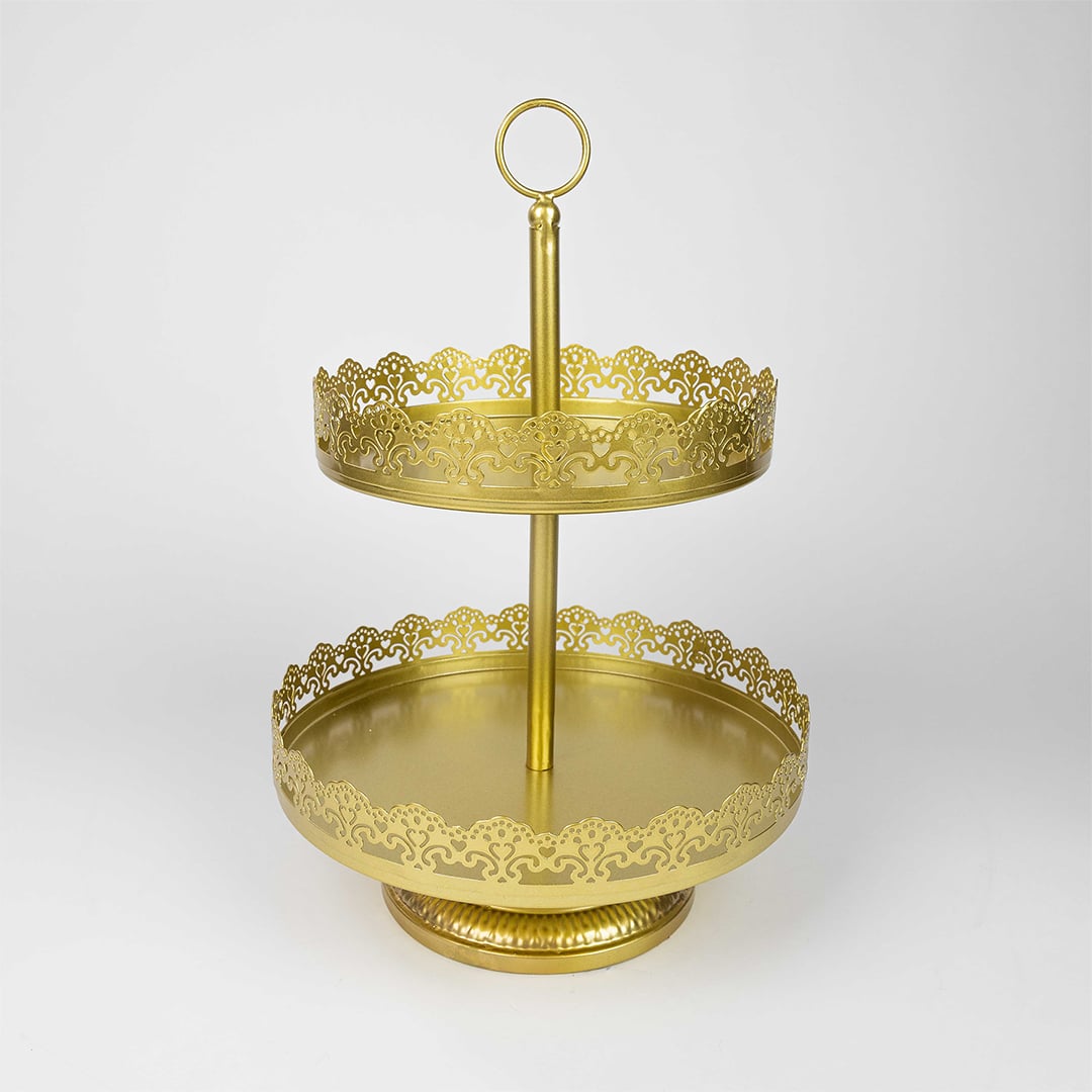 Cake Stand Platter Set 4-Piece- Gold or White