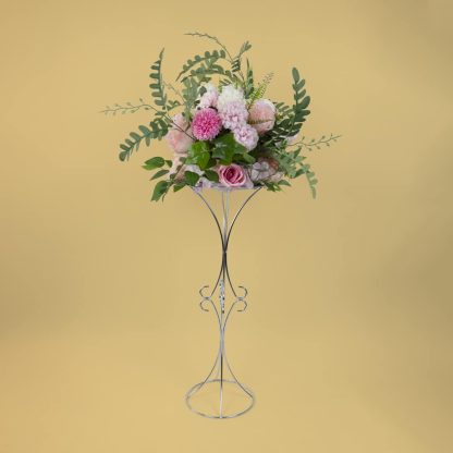 Ornate Flower Stand Centrepiece Silver