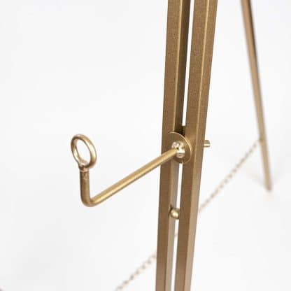 Art Deco Metal Easel Stand 145cm - Adjustable Shelf