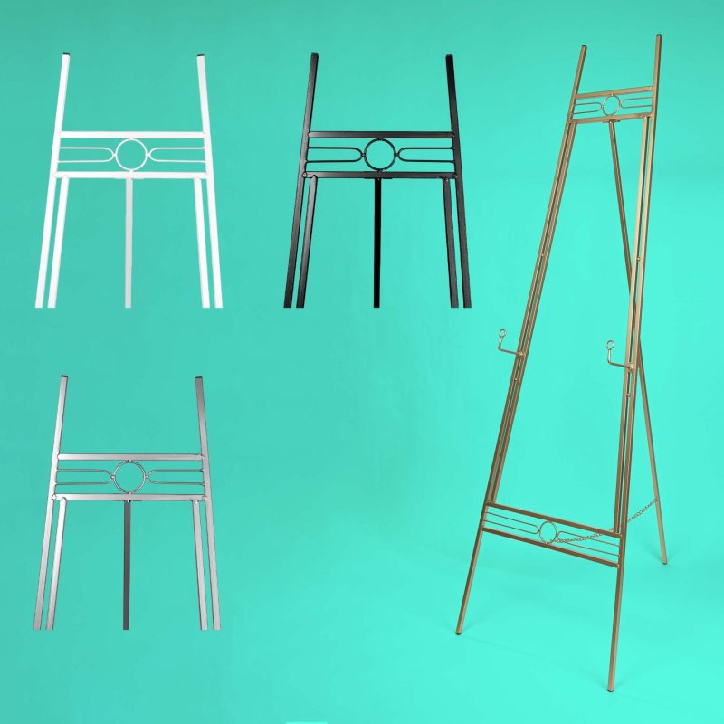 Art Deco Metal Easel Stand 145cm