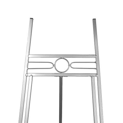Art Deco Metal Easel Stand 145cm - Silver