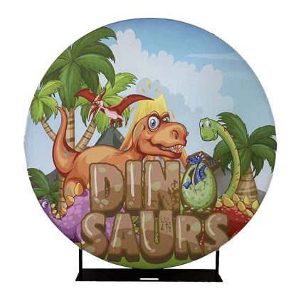 Round Graphic Backdrop - Dinosaurs
