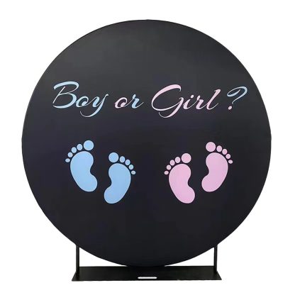 Round Graphic Backdrop - Gender Reveal