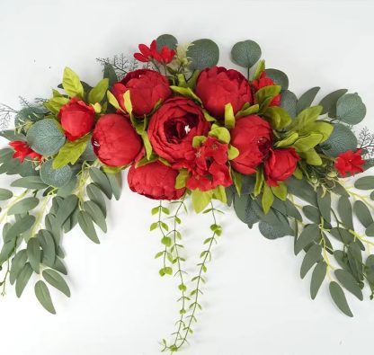 Artificial Flower Swag - 70cm Red Swag 70cm