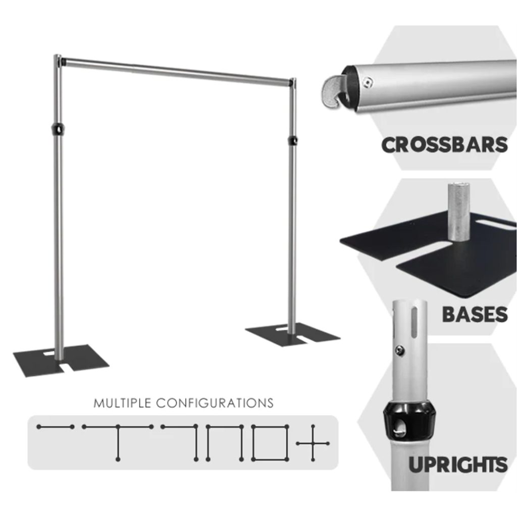 Pipe and Drape Backdrop Stand - Adjustable Party Backdrop Stand