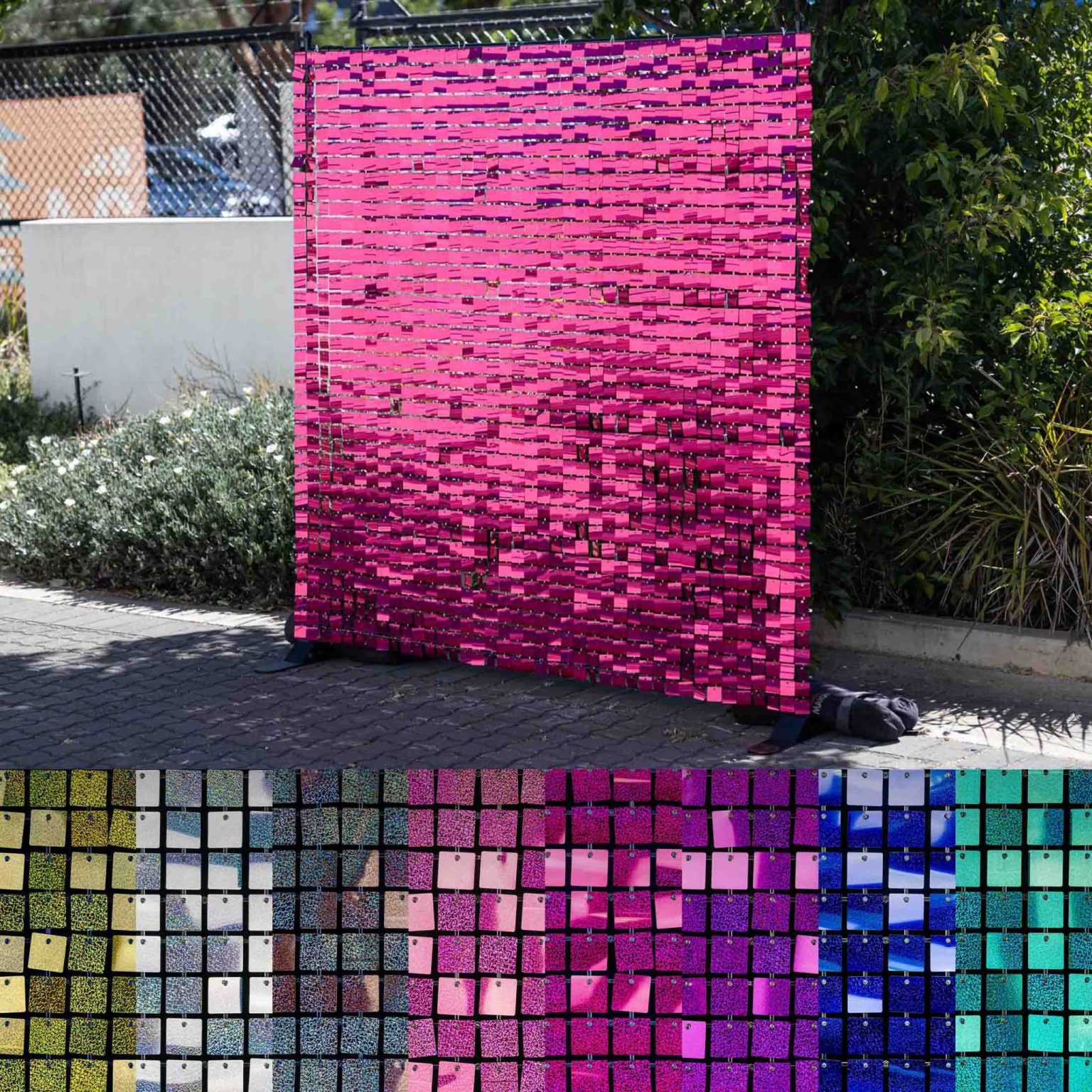 Shimmer Wall Backdrop Reflective Holographic Sequins