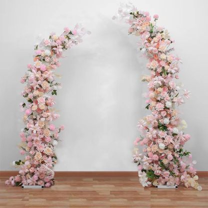 Crescent Floral Arch - Two Piece Pink