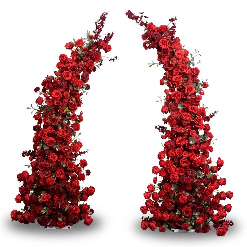 Crescent Floral Arch 2-Piece in viewed from the front