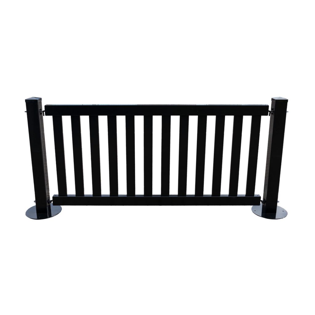 Portable Event Fence - Black Picket Fence Crowd Barrier Solution