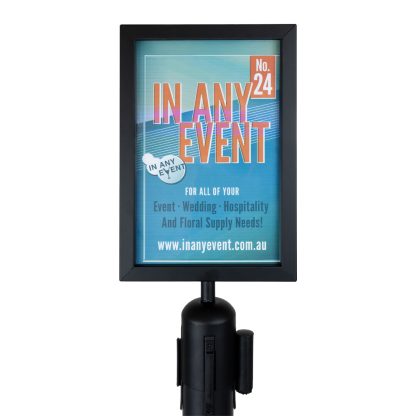 Retractable Belt Barrier - A4 Sign Frame