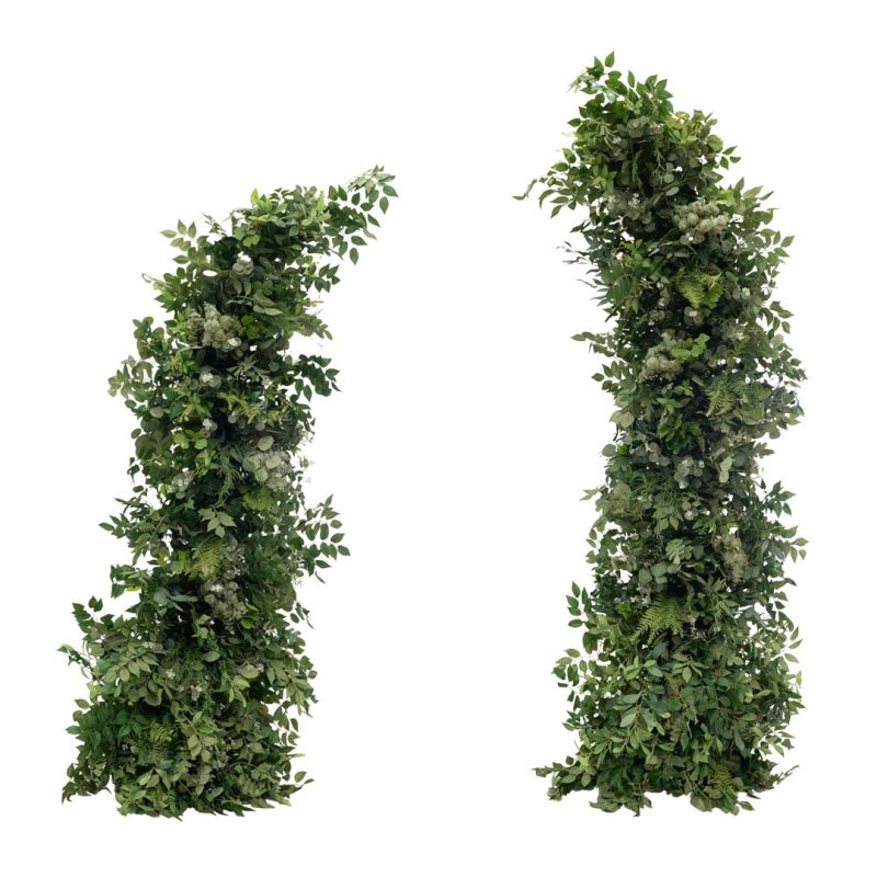 Crescent Greenery Arch 2-Piece - 2.2m Wedding Arbour