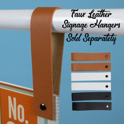 Faux Leather Signage Hanging Straps – 2pk Sold Separately