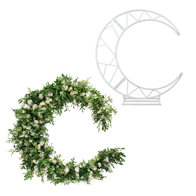 Crescent Moon Floral Arch - 180cm