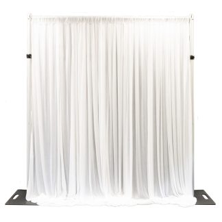 Ice Silk Backdrop Curtains - 3m Pleated Rayon Wedding Backdrop Drapes - White