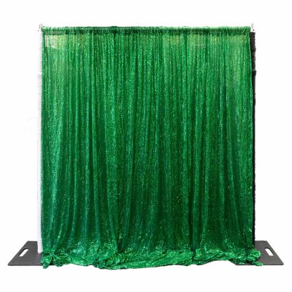 Green Sequin Backdrop Curtain to suit Pipe And Drape Backdrop Stand