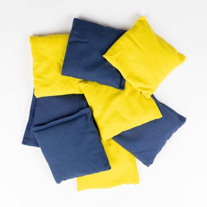 Bean Bag Set - Yellow And Blue. Cornhole Toss Bags.