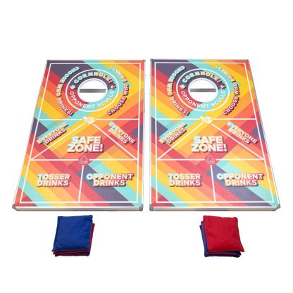 Cornhole Toss Drinking Game - The ultimate party game. Corn Bag Toss Shot Games.