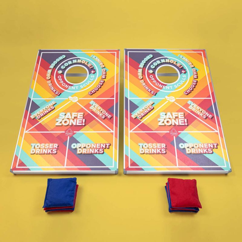 Cornhole Toss Drinking Game - The ultimate party game. Corn Bag Toss Shot Games.