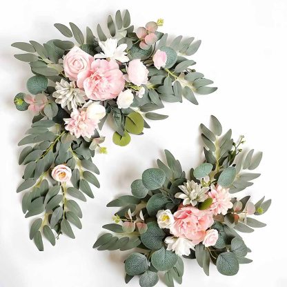 2-Piece Artificial Flower Swag Garland - Wedding Arches, Floral Decor, Flower Arrangements