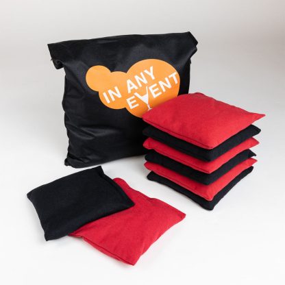 Bean Bag Set - Red And Black. Corn Hole Toss Game Bags.