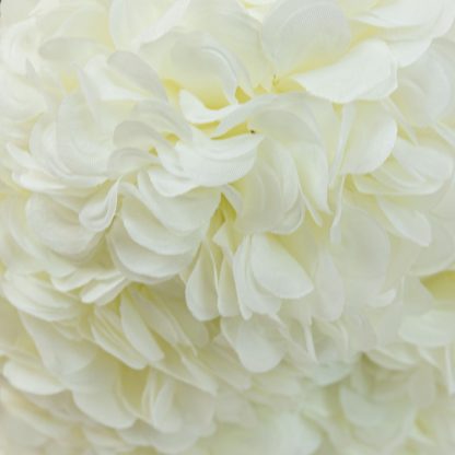 White Artificial Hibiscus Flower Bunch with lush leaves