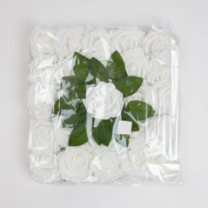 Artificial Rose With Wire Stem - 25 Pack