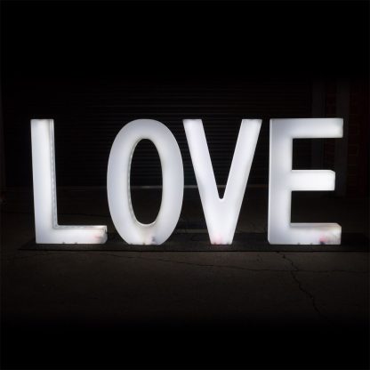 Unique 83cm Light Up Love Letters 83cm can set to 16 different colours with 4 lighting modes. Wholesale Event Supplies | We Ship Australia Wide