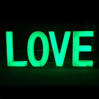 Unique 83cm Light Up Love Letters 83cm can set to 16 different colours with 4 lighting modes. Wholesale Event Supplies | We Ship Australia Wide