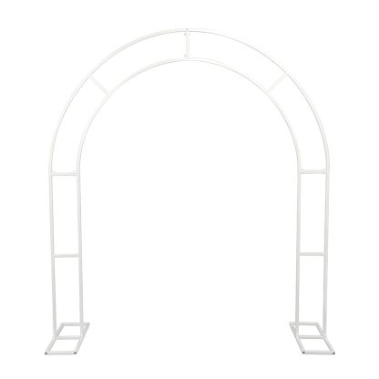 Metal Round Arch in White . Perfect Arbour for weddings and other special events. Unique Wedding Arch is available in three colours.