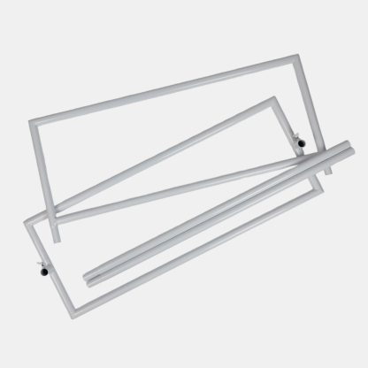 Unassembled Lightweight and portable Double Metal Signage Stand, suitable for event planners