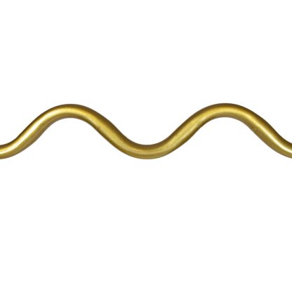 Close-Up of Elegant Curved Top Bar - Gold Wave Signage Stand