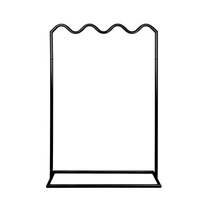 Black Wave Signage Stand Frame - Stylish Metal Event Sign Holder